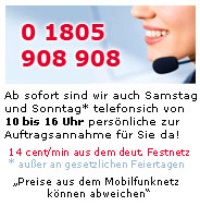 Auftragsannahme, Callcenter, Hotline, Anrufen, Betreuung, Reklamation, Erreichbarkeit